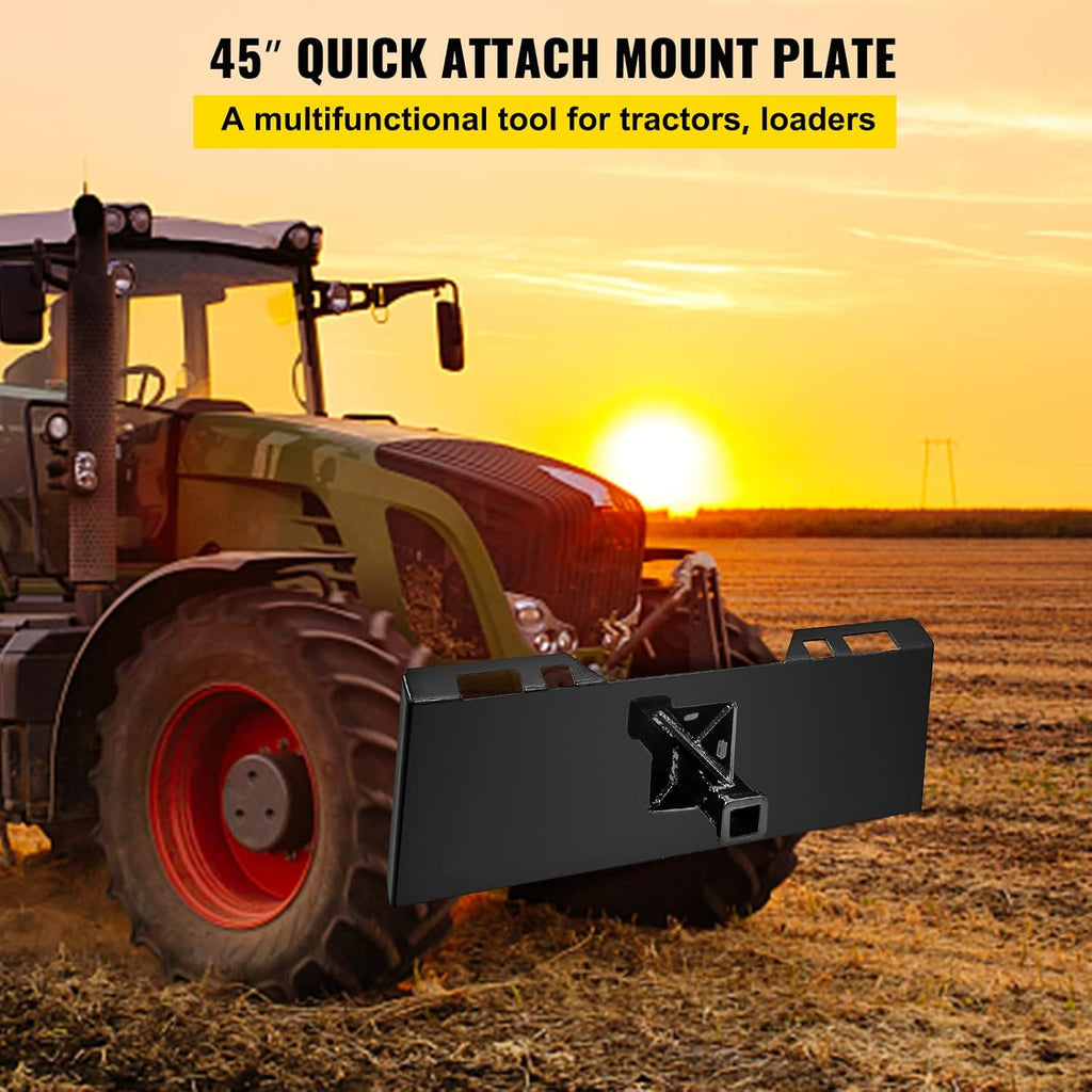 1/4 Thick Plate 3/8 Top Bar Quick Tach Attachment Mount Plate N3383