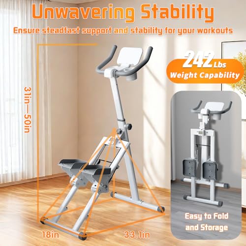 Folding Vertical Climber Exercise Stepper with Handle H934