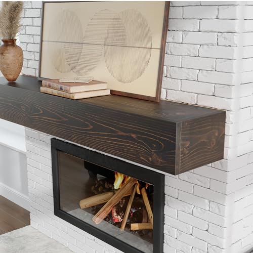Oak Floating Mantel Shelf 60 X 9 X 6 inch J16142