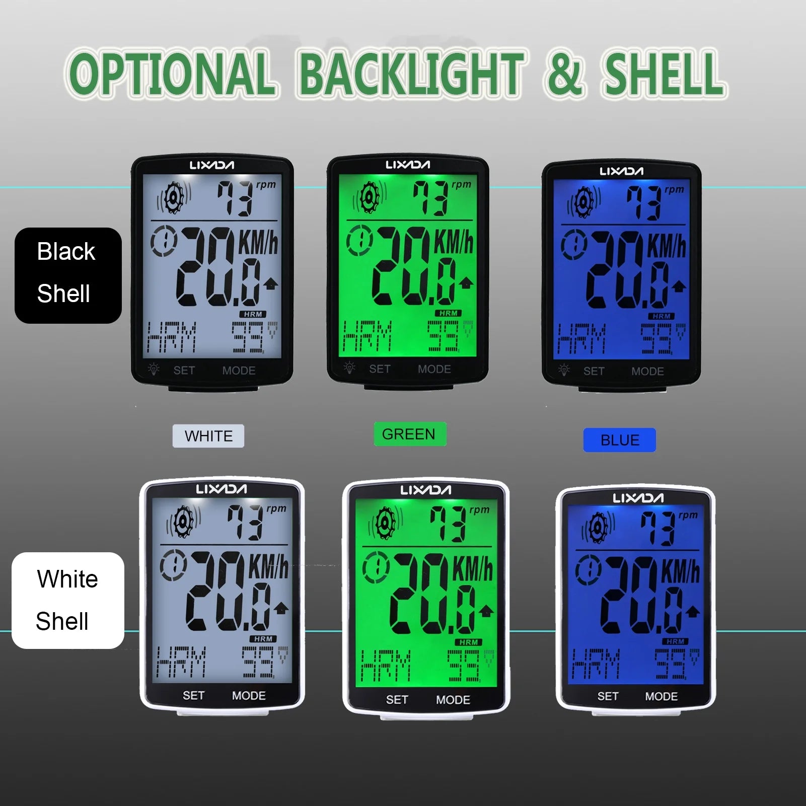 3 in 1 Wireless Bike Computer with Heart Rate Sensor Speedometer Odometer C888787