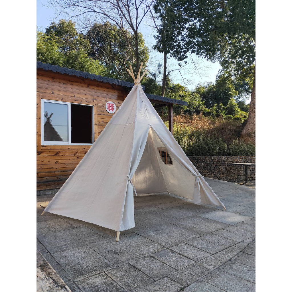 8 Ft OffWhite Teepee Tent N85575