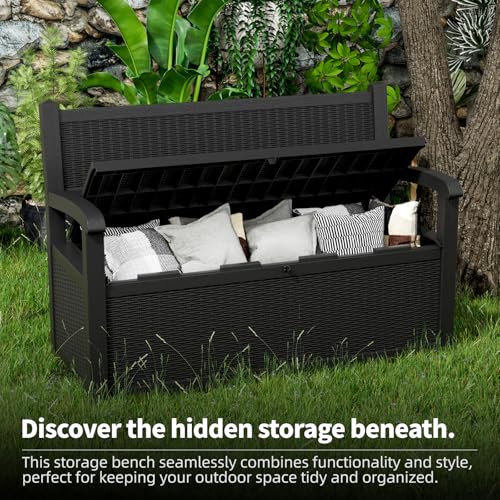 75 Gallon Lockable Storage Bench Deck Box R208348