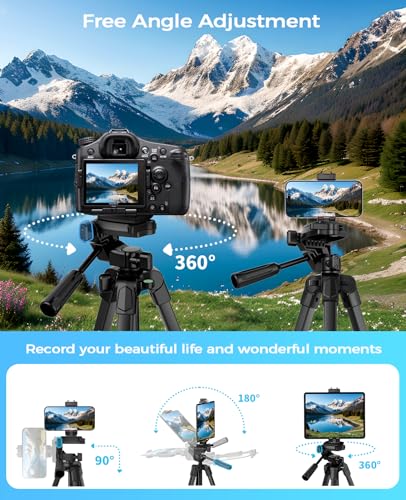 67" Aluminum Tripod with Phone Holder & Wireless Remote P667958