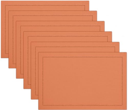 Ivory Linen Placemats Set of 6 13x19 Inch D9358