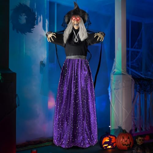 47” Animated Witch Halloween Decorations W266