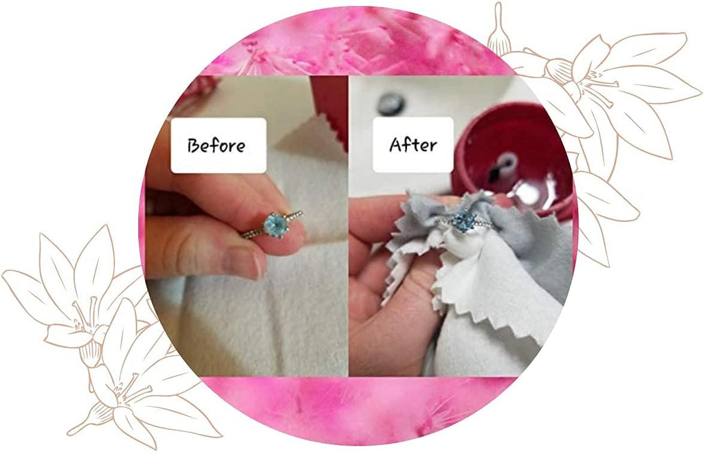 Jewelry Cleaner with Polishing Cloth, Basket and Brush, Pack of 2 F620693