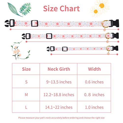 White Peach Dog Collar with Pendant (Small) H2361