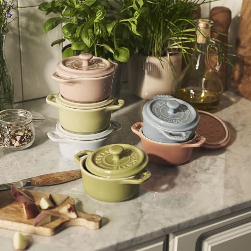 6-pc Mini Round Ceramic Cocotte Set E39222