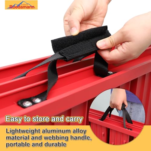 Red Aluminum Foldable Car Ramps, 550 lbs Capacity S1111
