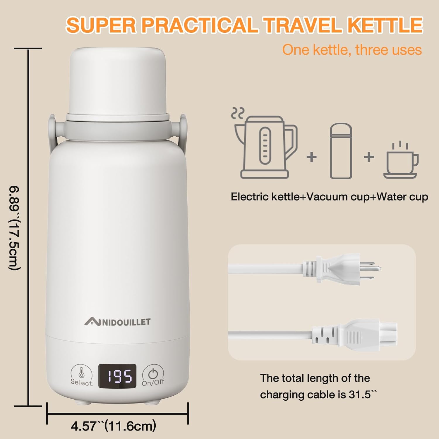 Travel Electric Kettle 1L T9817