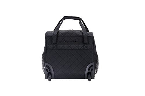 Black 15-Inch Upright Wheeled Carry-On Luggage H25968