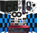USB Audio Interface with CR3-X Multimedia Monitors and 24 Pack Acoustic Wedge Panels B380