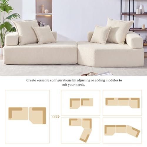 Gray 4 Seat Oversized Sectional Foam Sofa I5049