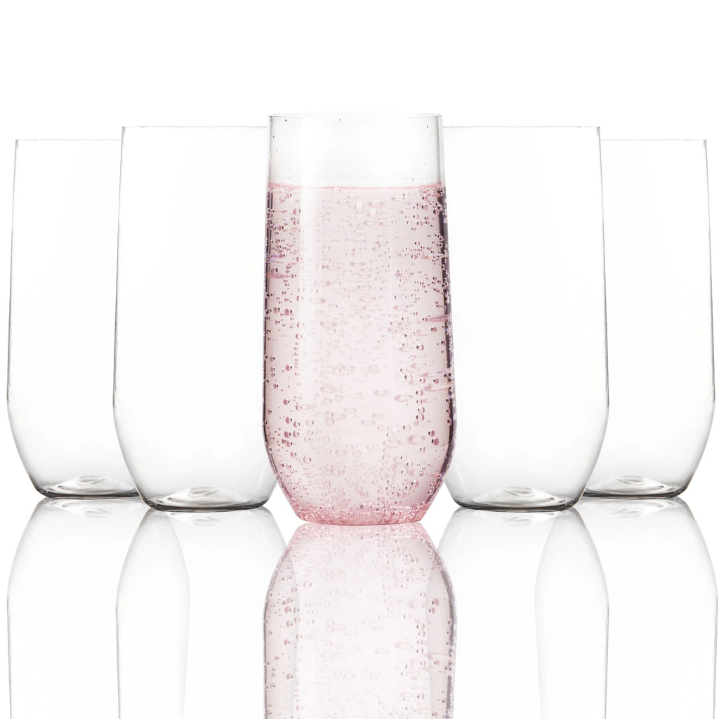 25 Pack Shatterproof Plastic Champagne Flute 5 Ounce L7616