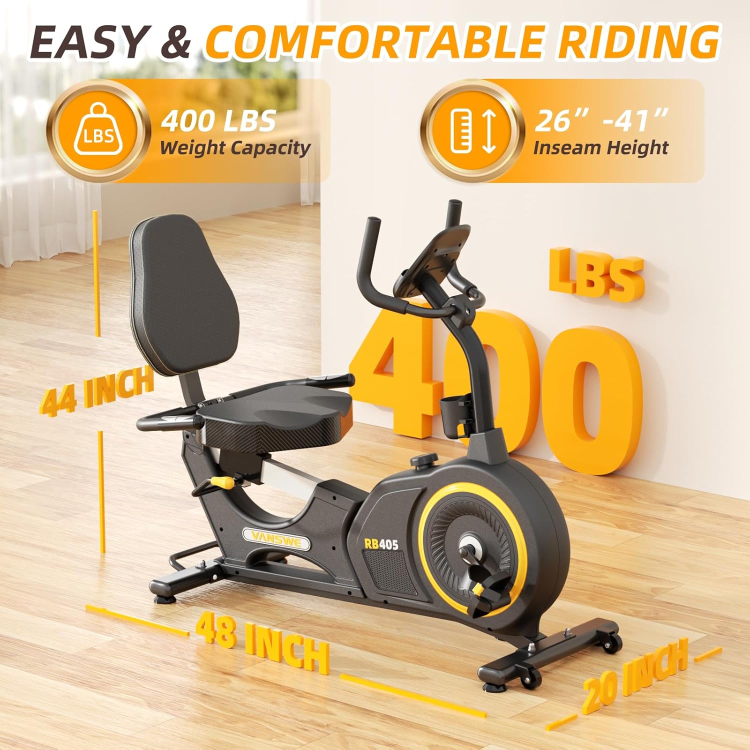 Recumbent Exercise Bike with LED Display I452810