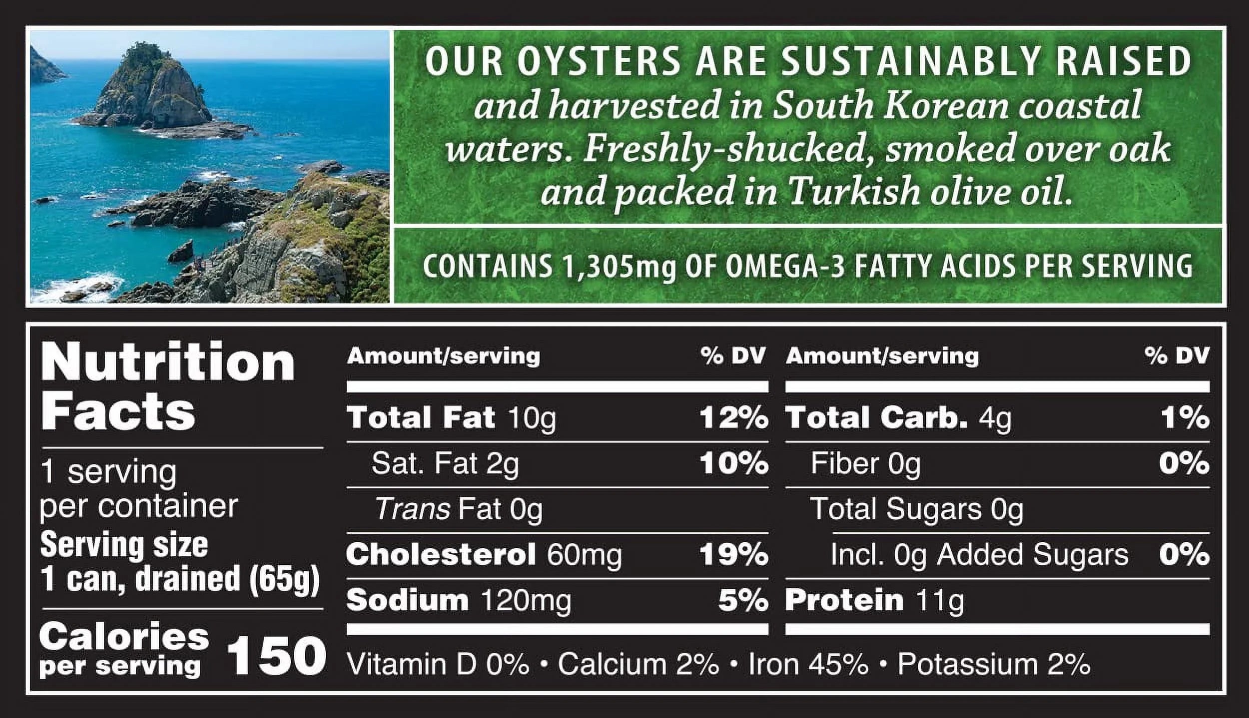 Smoked Oysters in Pure Olive Oil, 3-Ounce Cans (Pack of 18) H600651
