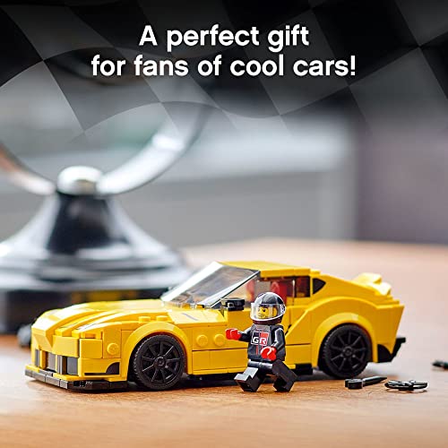 Toyota GR Supra Sports Car Toy Building Set with Racing Driver Minifigure T404988