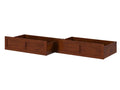 Set of 2 Solid Wood Under Bed Storage Drawers, Walnut P43486