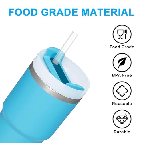 6PCS Replacement Straws for Stanley 20oz 14oz Tumbler, Reusable Clear Straws, BPA Free S793