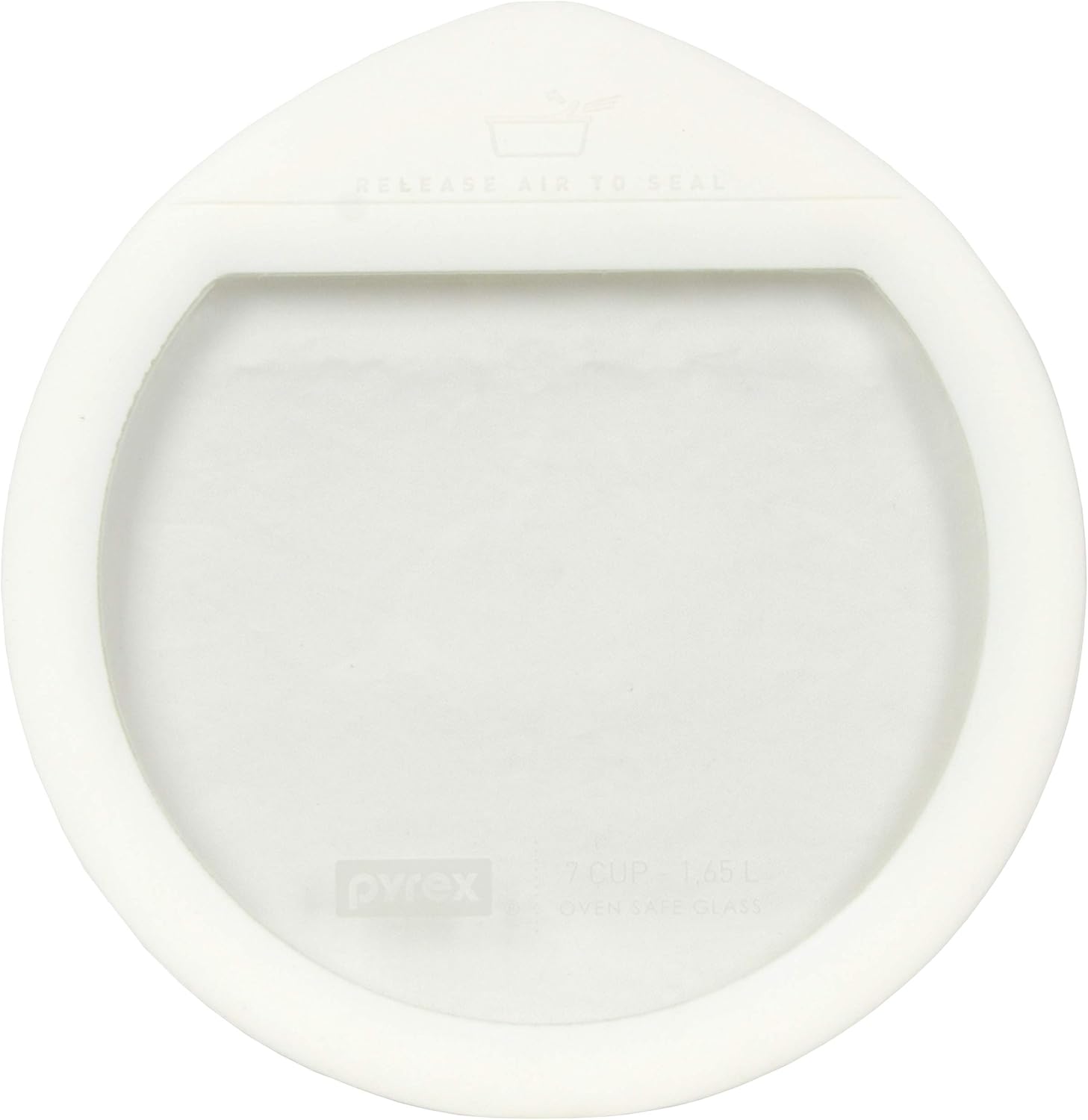 7-Cup White Silicone Glass Food Storage Replacement Lid E342303