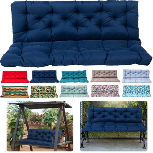 Waterproof Porch Swing Cushion with Backrest and Ties (40 * 60 in) I478246
