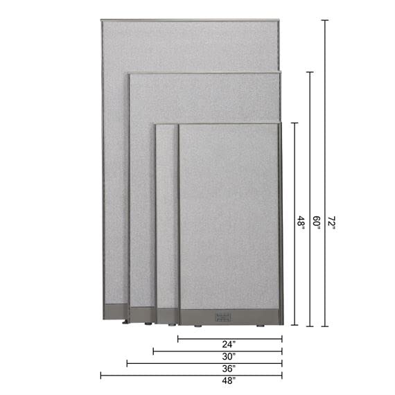 Office Partition Single Panel 48"w x 60"h I204