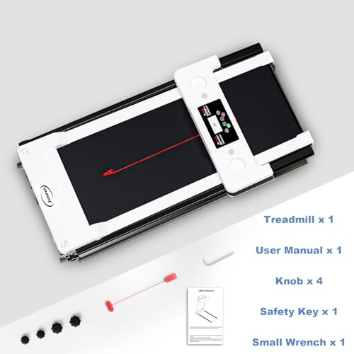 White Portable Folding Treadmill with LED Display X931