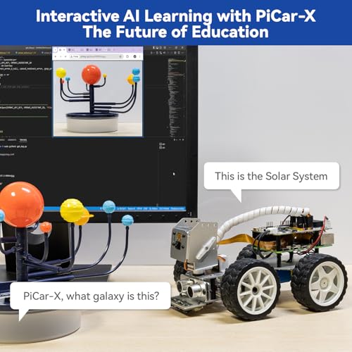 AI Video Robot Car Kit for Raspberry Pi 5/4/3B+/3B with Camera, Mic, Rechargeable Battery G711