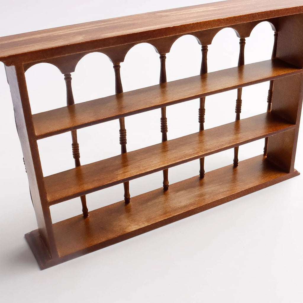 Walnut Color Miniature Wooden Wall Cabinet J1290