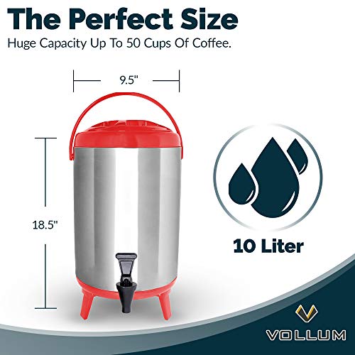Stainless Steel Insulated Beverage Dispenser 10 Liter K3422