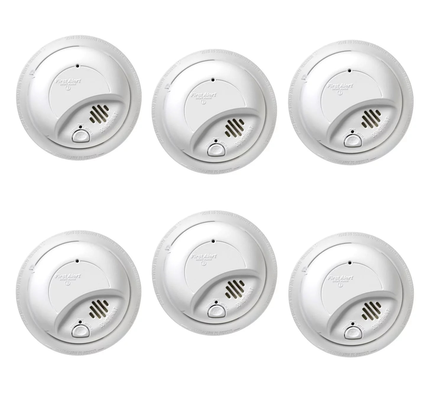 6 Pack Hardwired Smoke Alarm with Battery Backup M995