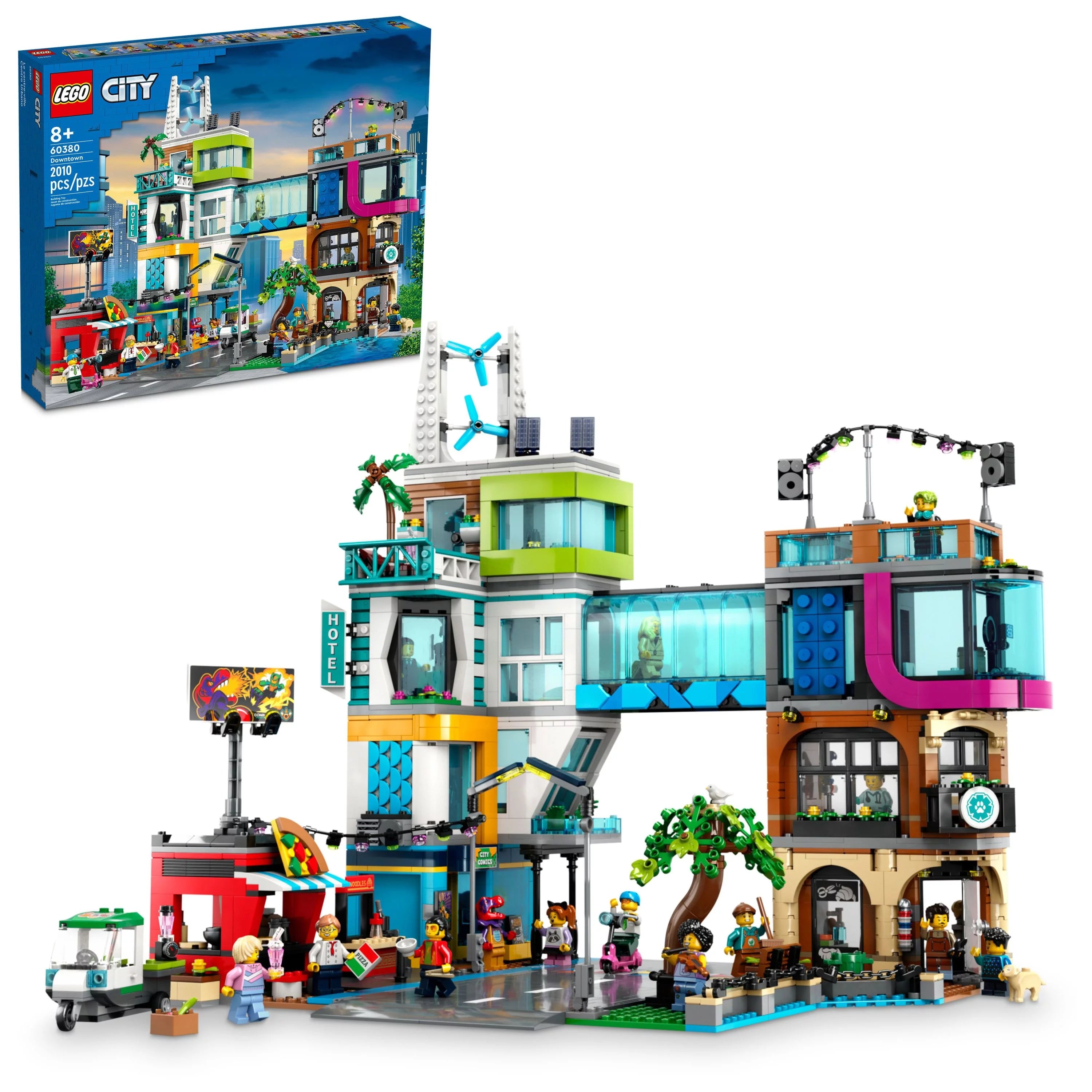 LEGO City Building Toy Set with 14 Minifigure Characters and Dog Figure D9998