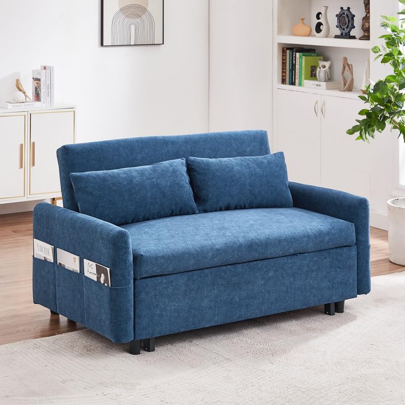 Grey Microfiber Convertible Sofa Bed Chair E758