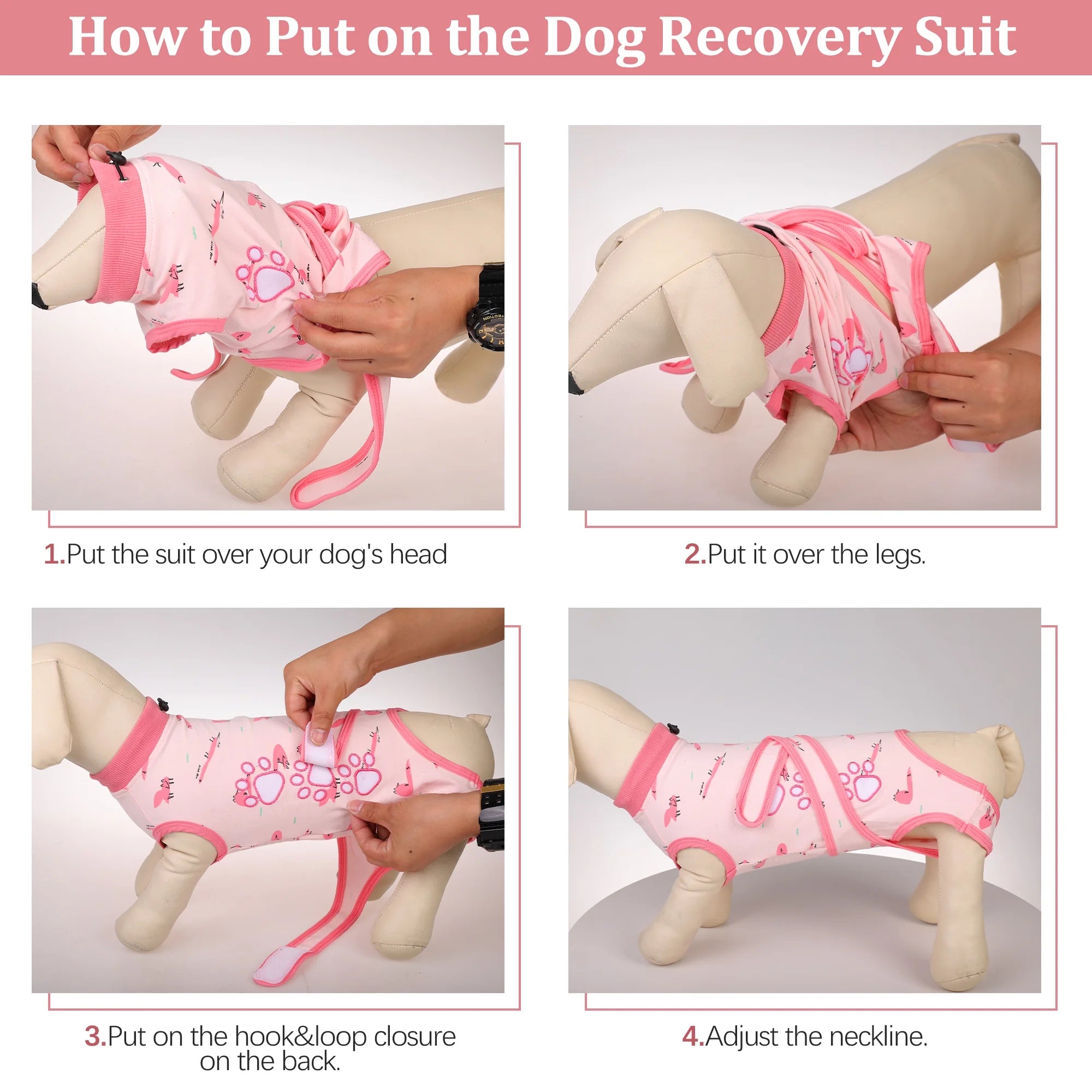 Dog Surgery Recovery Suit, Breathable Abdominal Wound Protector, Anti Licking Recovery Costume P1484