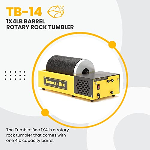 Rotary Rock Tumbler with 2X2LB Barrel Q573