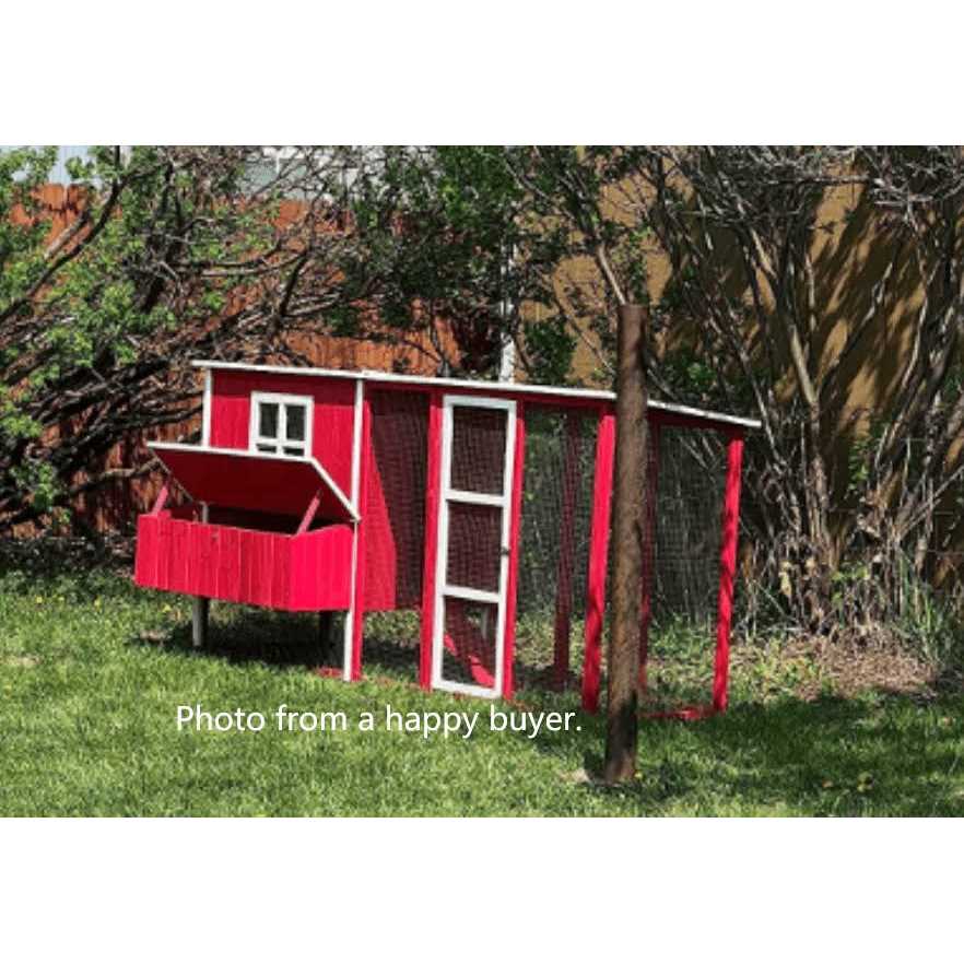 87 inch Wood Chicken Coop Hen House Run Nesting Box X4356