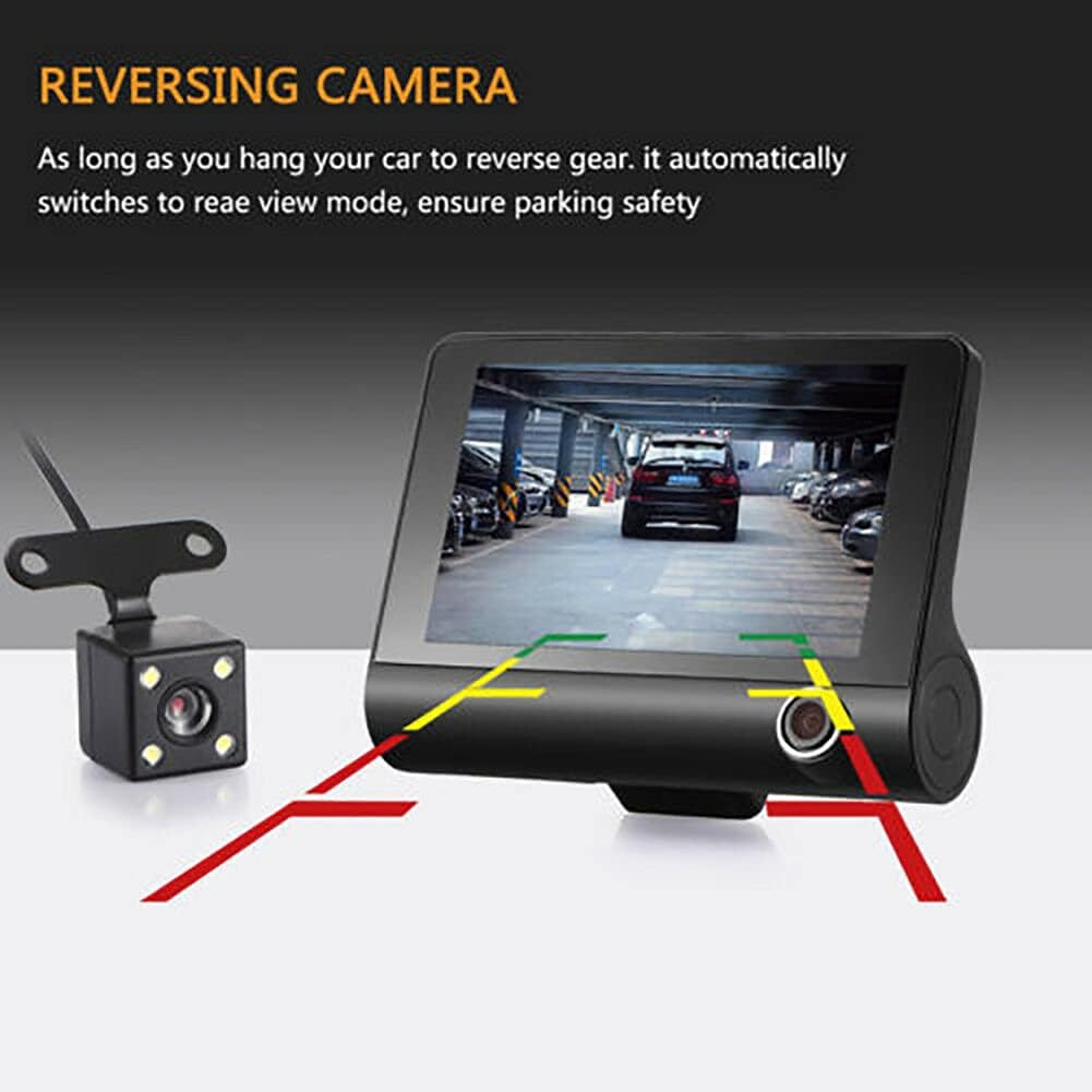 Dash Cam Front and Rear Dual 4 inch Dashboard Camera Full HD 170° Wide Angle with Night Vision Y7841