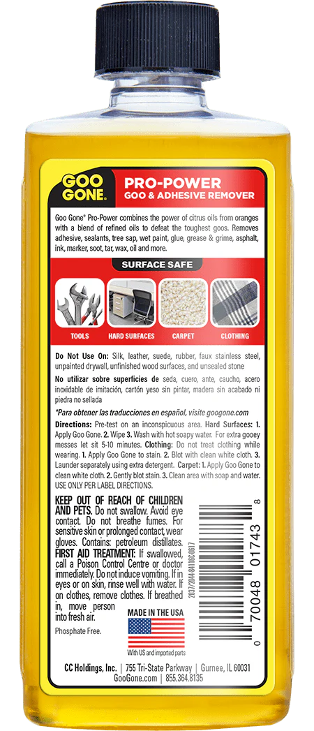 8 oz Adhesive Remover F912402
