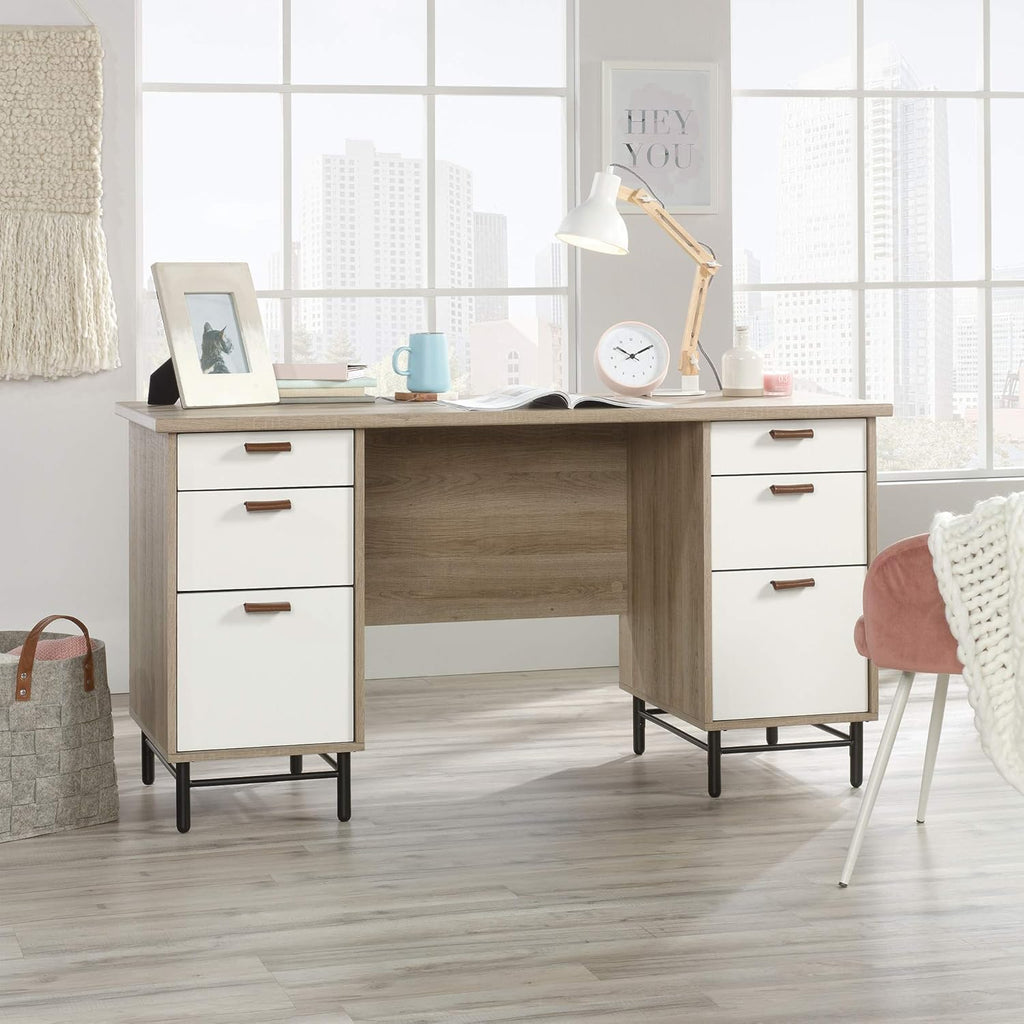 Executive Desk, Sky Oak Finish E69570