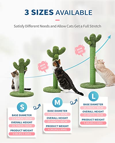 34" Tall Cat Scratching Post with Sisal Rope M85419