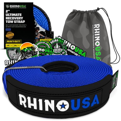Recovery Tow Strap 3" x 20' 31,518lb Break Strength Heavy Duty Towing Strap E17914