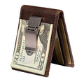 Full Grain Leather Bifold Money Clip Wallet B3057