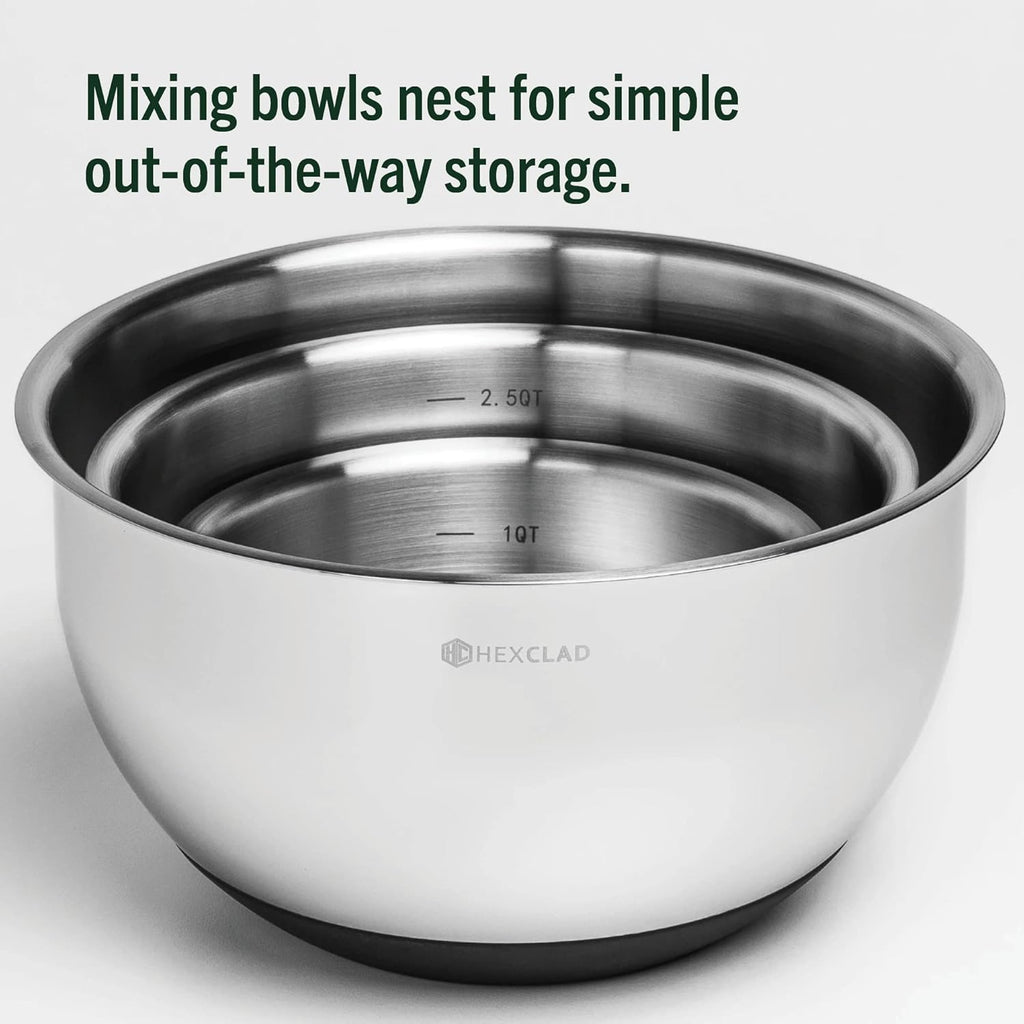 3-Piece Stainless Steel Mixing Bowl Set with Lids H850932