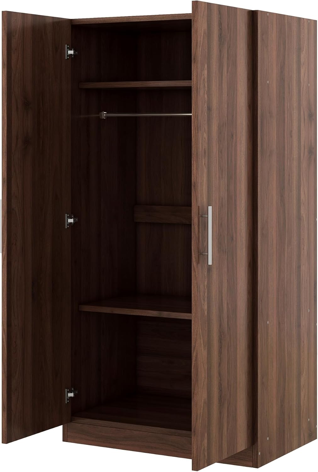 2-Door Wooden Wardrobe Armoire with 3 Storage Shelves G3066