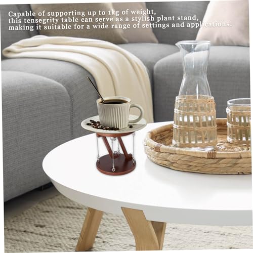 Nut-Brown Wooden Tensegrity Sculpture A3830