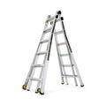 26 ft. Aluminum Multi-Position Ladder with Wheels, 375 lb. Load Capacity Type IAA T407
