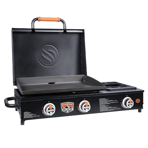 22 inch Black Flat Top BBQ Griddle S8155