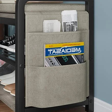 Oak Grey Hall Tree with Storage P8837