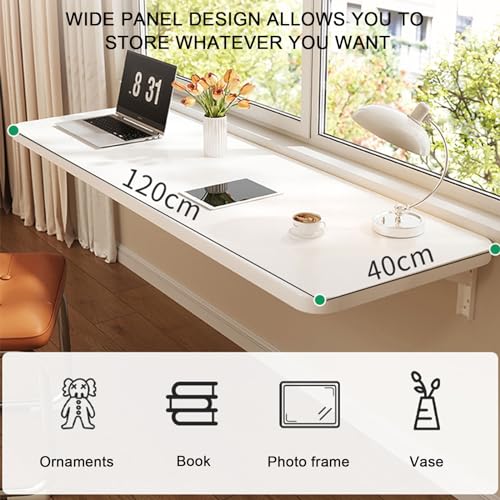 White 30 * 60cm Folding Wall-Mounted Drop-Leaf Table D520355