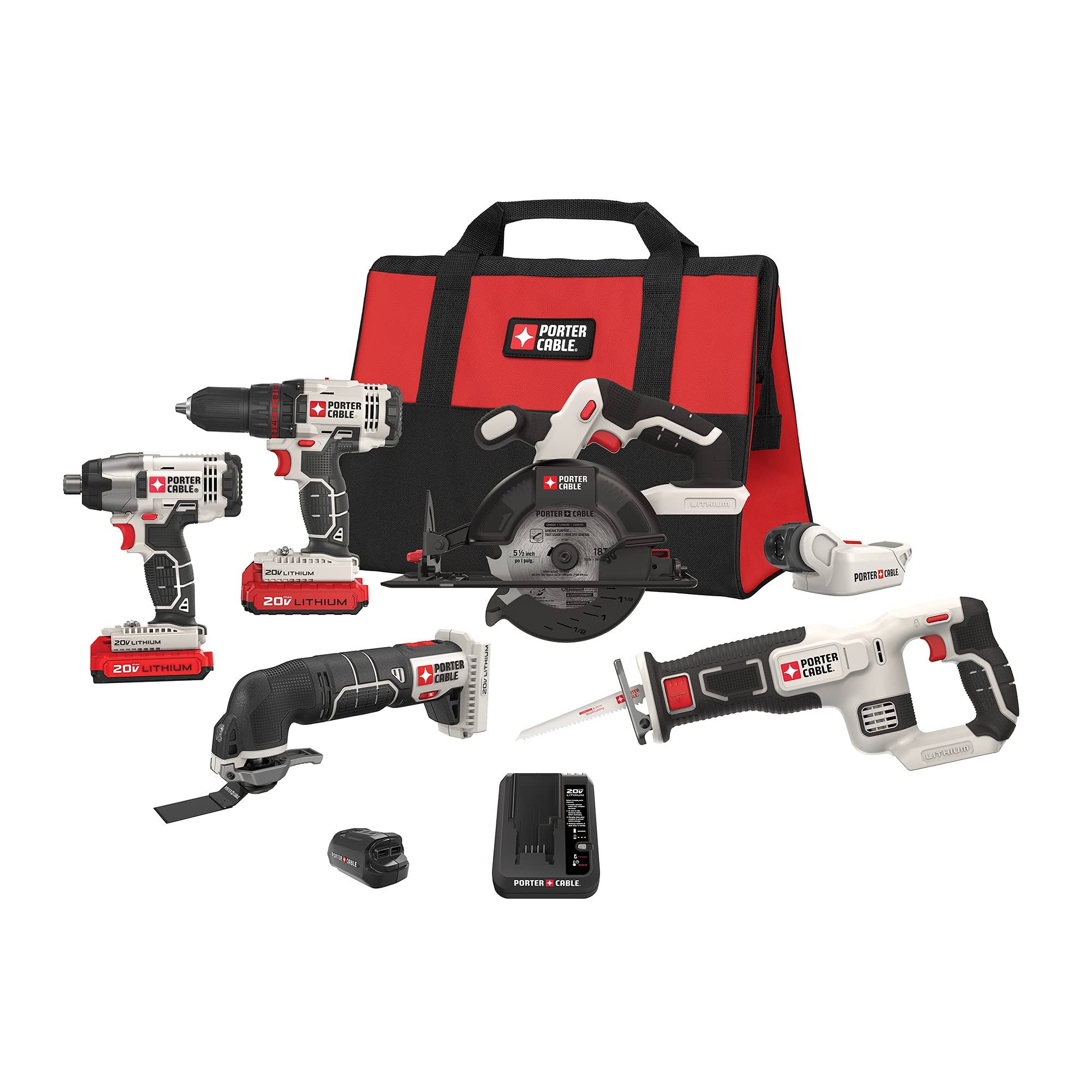 20V Max Cordless Lithium-Ion 6-Tool Combo Kit Y292186